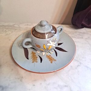 Stangl pottery Can and plate ,